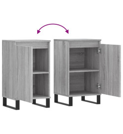 Buffets 2 pcs sonoma gris 40x35x70 cm bois d'ingénierie