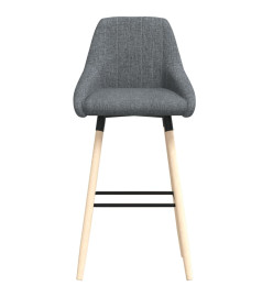 Tabouret de bar Gris foncé Tissu