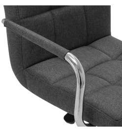 Chaises de bar lot de 2 gris foncé tissu