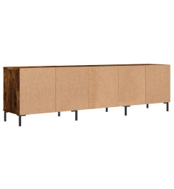 Meuble TV chêne fumé 150x30x44,5 cm bois d'ingénierie