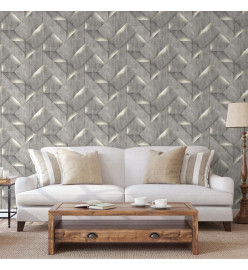 DUTCH WALLCOVERINGS Papier peint Onyx Gris foncé