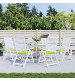 Coussins de chaise de jardin 6 pcs vert vif 50x50x3 cm