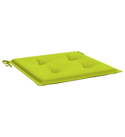 Coussins de chaise de jardin 6 pcs vert vif 50x50x3 cm