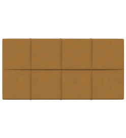 Panneaux muraux 12 pcs Marron 60x30 cm Velours 2,16 m²