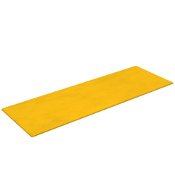 Panneaux muraux 12 pcs Jaune 90x30 cm Velours 3,24 m²