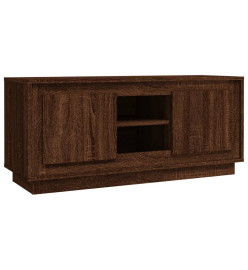 Meuble TV chêne marron 102x35x45 cm bois d'ingénierie