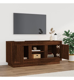 Meuble TV chêne marron 102x35x45 cm bois d'ingénierie