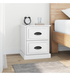 Tables de chevet 2 pcs blanc brillant 39x39x47,5 cm