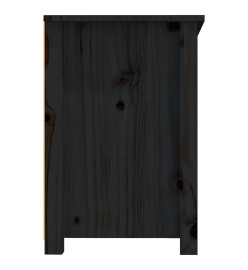 Meuble TV Noir 114x35x52 cm Bois de pin massif