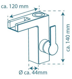 SCHÜTTE Mitigeur de lavabo à LED avec bec verseur ORINOCO chrome