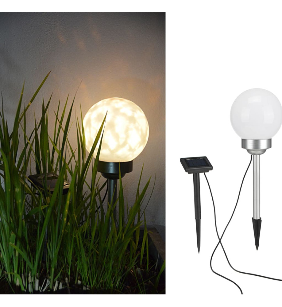 HI Lampe boule solaire rotative à LED de jardin 15 cm