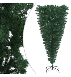 Sapin de Noël artificiel renversé avec support Vert 150 cm