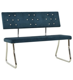 Banc 110 cm Bleu Velours