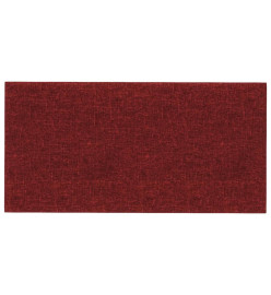 Panneaux muraux 12 pcs Rouge bordeaux 30x15 cm Tissu 0,54 m²