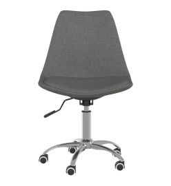 Chaise pivotante de bureau Gris foncé Tissu