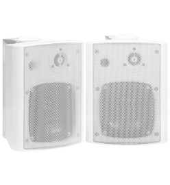 Haut-parleurs stéréo muraux 2pcs blanc intérieur extérieur 100W