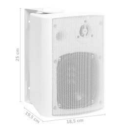 Haut-parleurs stéréo muraux 2pcs blanc intérieur extérieur 100W