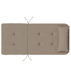 Coussins de chaise adirondack lot de 2 taupe tissu oxford