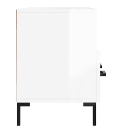 Meuble TV Blanc brillant 102x36x50 cm Bois d'ingénierie