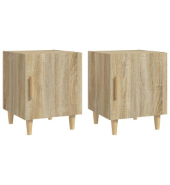 Tables de chevet 2 pcs Chêne Sonoma Bois d'ingénierie