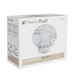 Eurotrail Ensemble de vaisselle 16 pcs Marble