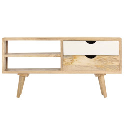 Meuble TV 90x35x45 cm Bois massif de manguier