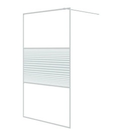 Paroi de douche Blanc 115x195 cm Verre ESG transparent