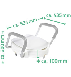 RIDDER Siège de toilette avec barre de sécurité Blanc 150 kg A0072001