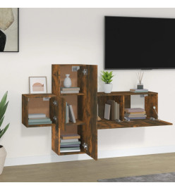 Ensemble de meubles TV 3 pcs Chêne fumé Bois d'ingénierie