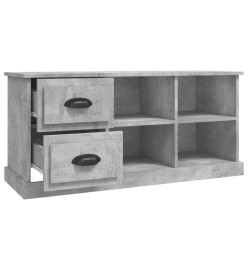 Meuble TV gris béton 102x35,5x47,5 cm bois d'ingénierie