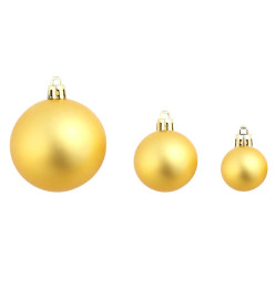 Ensemble de boules de Noël 100 pcs 3/4/6 cm Doré