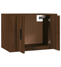 Meubles TV muraux 2 pcs chêne marron 57x34,5x40 cm