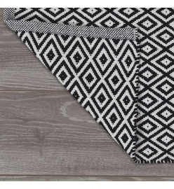 Sealskin Tapis de bain Trellis Coton 60x90 cm Noir et blanc