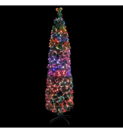 Arbre de Noël artificiel mince et support 180 cm fibre optique