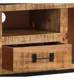 Meuble TV 110x31x46 cm Bois de manguier brut