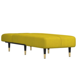 Chaise longue jaune velours