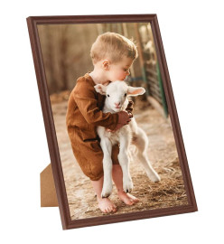 Collage de cadres photo 3pcs au mur table Marron 59,4x84cm MDF