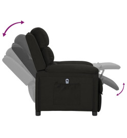 Fauteuil inclinable électrique Noir Tissu