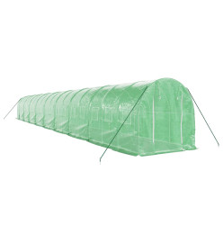 Serre avec cadre en acier vert 36 m² 18x2x2 m