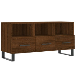 Meuble TV chêne marron 102x36x50 cm bois d'ingénierie