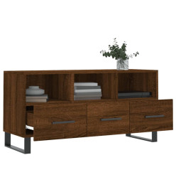 Meuble TV chêne marron 102x36x50 cm bois d'ingénierie