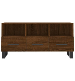 Meuble TV chêne marron 102x36x50 cm bois d'ingénierie