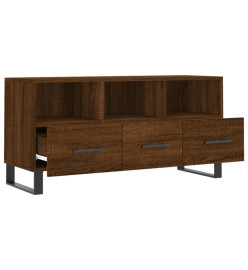 Meuble TV chêne marron 102x36x50 cm bois d'ingénierie