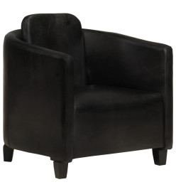 Fauteuil Noir Cuir véritable