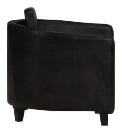 Fauteuil Noir Cuir véritable