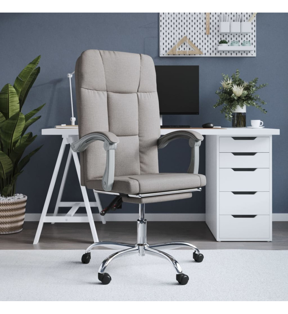 Fauteuil inclinable de bureau Taupe Tissu