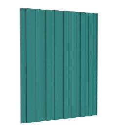 Panneaux de toiture 36 pcs Acier galvanisé Vert 60x45 cm