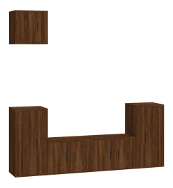 Ensemble de meubles TV 5 pcs Chêne marron Bois d'ingénierie