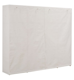 Garde-robe Blanc 200 x 40 x 170 cm Tissu