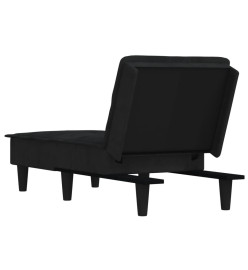 Chaise longue noir velours